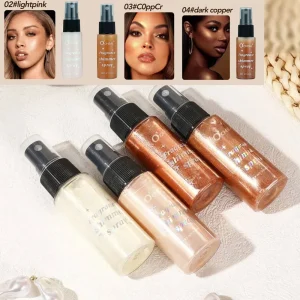 Shimmer Body Liquid Highlighter Makeup Shimmer Spray Body Glitter Spray Shimmer Dry Oil for Face Natural Glitter Body Oil
