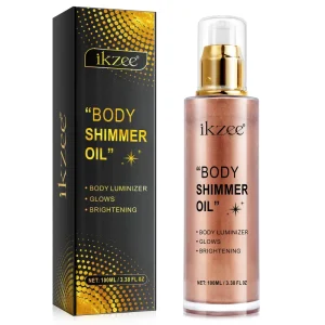 Shimmer Body Oil 100ML Rose Gold Private Label Brighten Skin Long-lasting Glow Face Shimmering Oil for Women