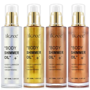 Shimmering Body Oil Private Label Custom logo Moisturizing Glitter Liquid Vegan Shimmering Body Oil Body Shimmer Oil