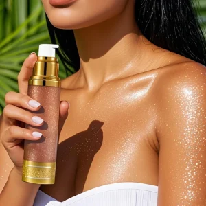 Shimmering Dry Oil Vegan Makeup Body Face Hair Oil