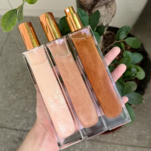 Shimmering Dry Oil Vegan Makeup Body Face Hair Oil Highlighter Spray
