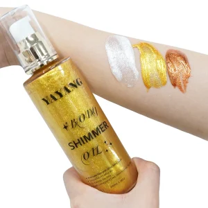 Shimmering Pearl Infused Body Oil Natural Moisturizing Glow With Custom Packaging for Gifts Bridal Spa Treatments