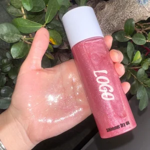 Shiny Glitter Custom Scented Vegan Cruelty Free Private Label Shimmering Dry Oil for Face and Body with Natural Shimmer