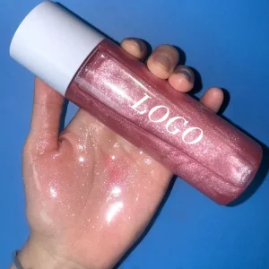 Shiny Organic Vegan Liquid Highlight Glitter Waterproof Lightening Face & Body Shimmer Dry Oil Glow with Moisturizing Benefits