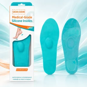 Silicone Anti Slip GEL High Elastic Shock Absorption Orthotic Arch Support Sweat Absorbing Unisex All Seasons Insoles
