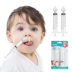 Silicone Baby Nasal Irrigator Nasal Aspirator 10ml Wash Syringe Reusable Nose Cleaner for Infant Rhinitis Care