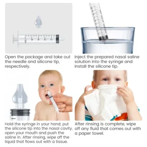 Silicone Baby Nose Cleaner Syringe BPA Free Safe Nasal Aspirator for Children Features Customizable Logo