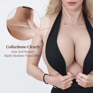 Silicone Breastplate with Fake Boobs Forms Transgender Prosthetic Breast Forms for Cosplayers Drag Queens Women’s Underwear