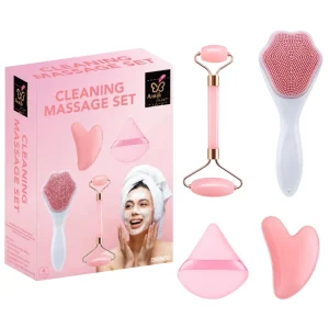 Silicone Facial Cleaning Set Beauty Massage Tools Kit with Face Roller Cleansing Brush and Care Accessories Skincare Tools