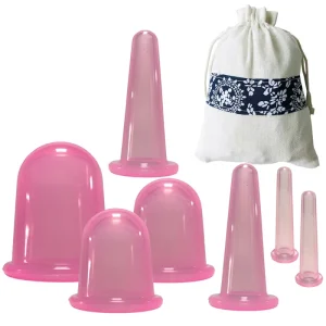 Silicone Facial Cupping Therapy Set Eye Face Vacuum Massage Cup Kit Silicone Anti Cellulite Cup for Facial Massager for Adults