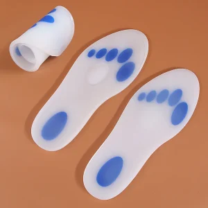 Silicone Gel Insoles for Shoes Full Insoles Unisex Casual Silicone Heel Grips Soft Full Cushion Foot Care Heart Support Sports