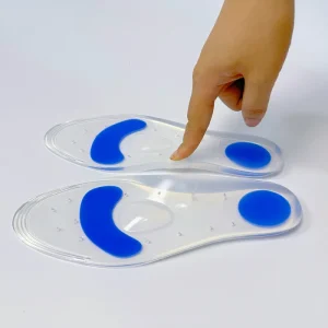 Silicone Insoles Full Foot Arch Support Shock Absorption Breathable Foot Pain Relief Insole for Men and Women