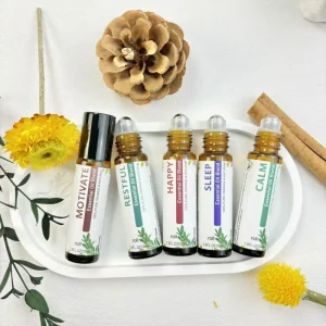 Skin Care Body Massage Oil Roll on Essential Oils Blended Lavender Rose Peppermint Relax Essential Oil