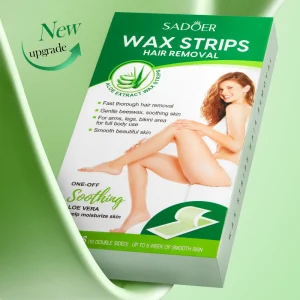 Skin Care Products Aloe Vera Hair Removal Waxing Strips Depilator Non Woven Fabric Two Sided Waxing Strips Paper