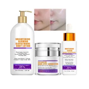 Skin Care Set Whitening Serum Melasma Dark Spot Corrector Remover Cream Bleaching Body Lotion Kit