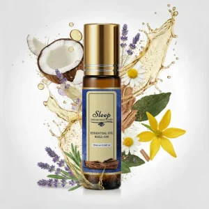 Sleep Blend Essential Oil (Lavender Chamomile Sandalwood) for Relaxation and Sleep Promotion