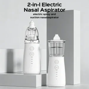 Smooth Breathing Rechargeable Electric Nasal Wash Irrigator Personal Care Appliance with Three Mode Setting for Nose Cleaning