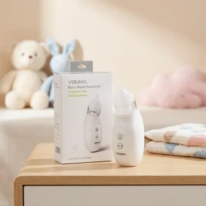 Soft Baby Nasal Aspirator Two Sizes Suction Tips Reusable Electric USB Rechargeable Nasal Aspiration Nose Cleaner