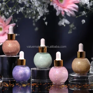 Soft Jelly Highlighters Shimmer Body Face Glow Liquid Highlighter Make up Vegan Transparent Multi Use Highlighter Private Label