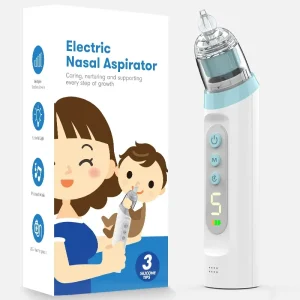 Soft Silicone Baby Nose Cleaner Newborn Nasal Aspirator Mucus Removal Soothing Device 67-75KPa Suction IPX6