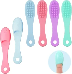 Soft Silicone Facial Cleansing Brush Gentle Manual Face Scrubber for Deep Cleaning Blackhead Removal Massage