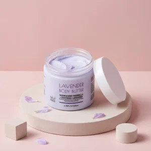 Soothing Lavender Body Cream Gentle Botanical Formula for Relaxation Silky Smooth Skin Natural Organic Body Butter