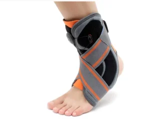 Spandex Ankle Orthosis with Foot Stabilizer Adjustable Button Closure Professional Protection Comfortable Footwear Support
