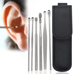 Stainless Steel Ear Digger 6 piece Set