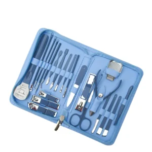 Stainless Steel Nail Clipper Manicure Pedicure Care Tool Kit with Cuticle 22/30 Piece Set Custom Logo