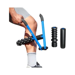 Steel Roller Therapy Kit with Quick Change Rollers Lever Action Pressure Control for Muscle Massager Foam Rollers