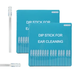 Sticky Ear Swabs Reusable Soft Silicone Ear Wax Removal Tool with 4mm 5mm Tips for Older Adults Kids