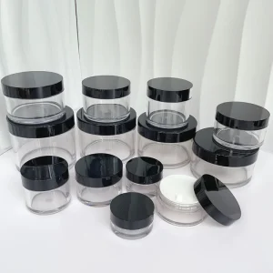Stock 15g 30g 50g 80g 100g 120g 150g 200g 250g 300g Thick Wall PET Facial Cream Container Custom Body Scrub Butter Jar