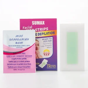 Sumax Golden Supplier 36 Counts Facial Cold Wax Strips for Lip Brow Chin
