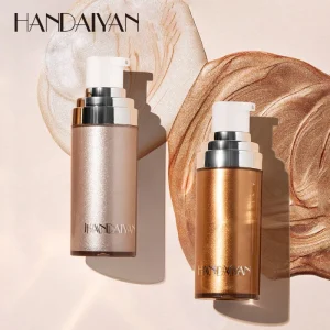 Sun kissed Bronze Skin Highlighter Face & Body Illuminator Shimmer Shine Foundation Liquid Highlighter Makeup