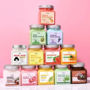 TWG OEM Exfoliating Body Scrub Turmeric Moisturizing Whitening Body Scrub Multiple Flavors Bath Salt Sugar Body Scrub