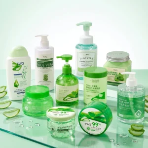 TWG RTS Aloe Vera Anti Acne Body Scrub Lotion Refreshing Hand Soap Fragrance Feminine Wash Centella Aloe Vera Gel Body Care Set