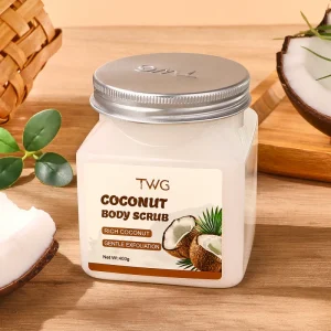 TWG RTS Coconut Bath Salt Body Scrub Smooth and Delicate Skin Coconut Oil Scrub Coconut Whitening Body Scrub