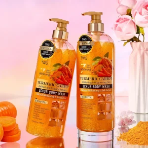 TWG RTS Turmeric Brightening & Exfoliating Scrub Body Wash 1L Oil Control Moisturizing Body Wash Whitening Shower Gel