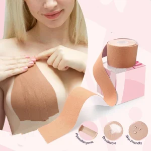 Tape Breast Lift for Large Breasts Includes Nipple Covers Body Tape for Push up Shape Works Great with Sticky Bra Backless Bra