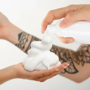 Tattoo Aftercare Foaming Antibacterial Alcohol Free Deep Cleansing Moisturizer Soap Vitamin E 100mL for New Tattoos Piercings