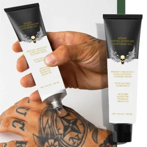 Tattoo Aftercare Soothing Gel Moisturizer Brighten Color Healing Repair Tattoo Cream for New & Older Tattoos