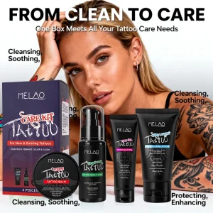 Tattoo Care Balm Lotion Soap 3 in 1 Set for New Tattoos