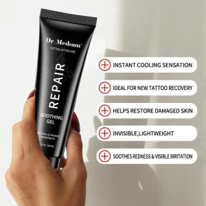 Tattoo Care Cream & Soothing Gel Repair Color Moisturizing Aftercare with Natural Ingredients Hypoallergenic Made in USA