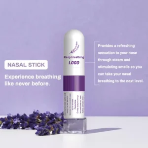 Thai 2 in 1 Nasal Inhaler Lavender Menthol Cool and Refreshing for Mental Focus Nasal Stick