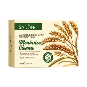 The Most Popular SADOER Oatmeal Scrub Exfoliating and Cleansing Hand Made Soap Deeply Cleans the Body Moisturizes and Hydrates