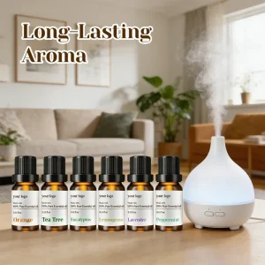 Top 6 Natural Essential Oils Gift Set 100% Pure Natural Aromatherapy Oil for Relaxation Stress Relief Sleep Massage