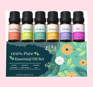 Top 6 Natural Essential Oils Gift Set 100% Pure Natural Aromatherapy Oil for Relaxation Stress Relief Sleep Massage