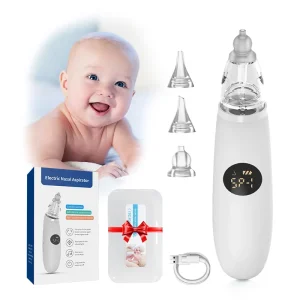 Top Nose Suction Automatic Nose Cleaner With 3 Silicone Tips 3 Adjustable Level Music & Light Baby Nasal Aspirator Electric