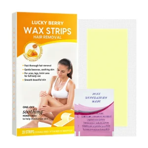 Travel Size Sensitive Skin Hair Removal Wax Strips Gentle Disposable Depilation for All Skin Types