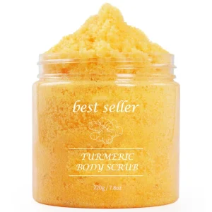 Turmeric Body and Face Scrub Moisturizing Exfoliating Hand Foot Scrub Nourishes Dry Skin with Deep Cleansing Private Label